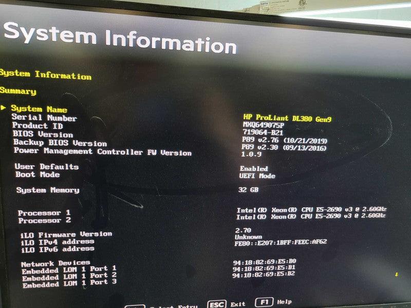 HP ProLiant DL380 Gen9 - 2x Xeon E5-2690 v3 32GB DDR4 P440ar 2x800W PSU %