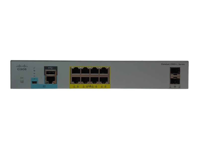 Cisco WS-C2960L-8PS-LL, 8-Port Gigabit PoE+ 2x SFP Silent Managed Switch
