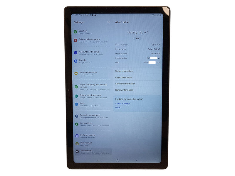 Samsung Galaxy Tab A7 - 32GB - Silver [SM-T505N] $