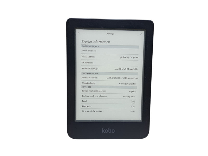 Kobo Clara 2E eReader 6" 16GB Reading Tablet Ocean Blue | N506 Q