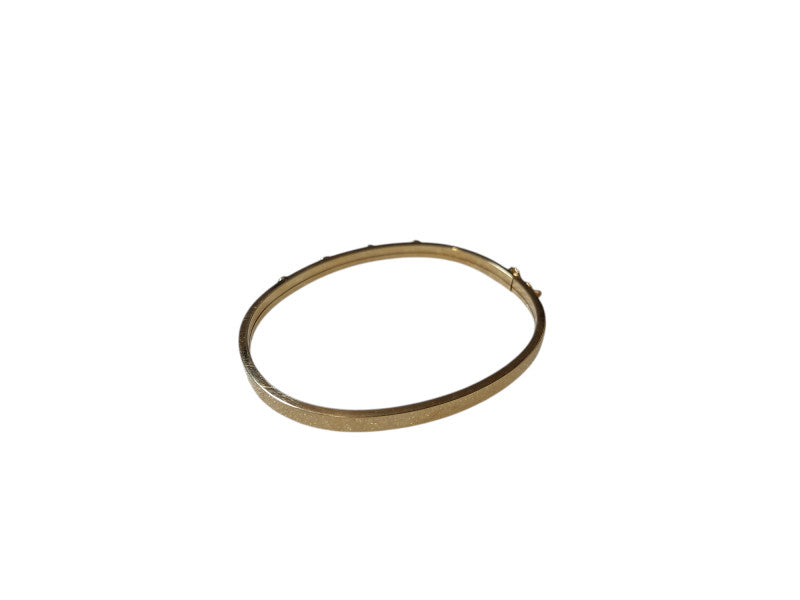 Yellow Gold Bangle Wrist Bracelette  =