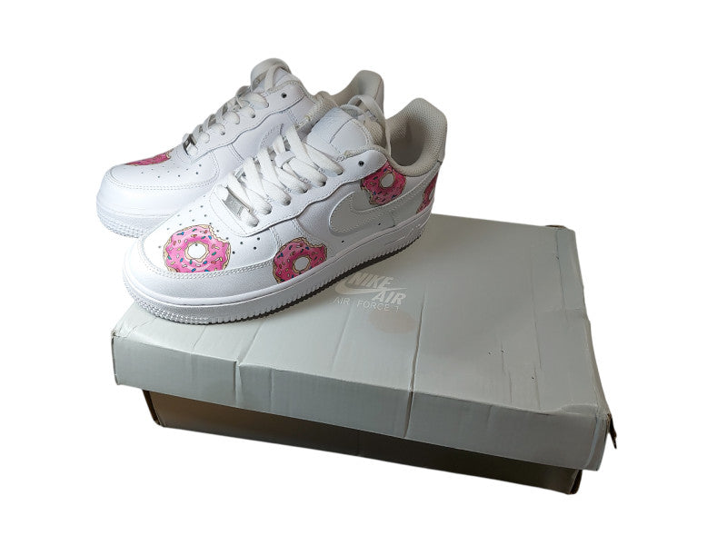Custom Nike Air Force One Drip Pink Donut AF1 US Size 6  07/08/2019 =