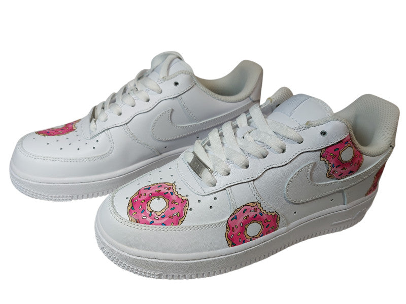 Custom Nike Air Force One Drip Pink Donut AF1 US Size 6  07/08/2019 =