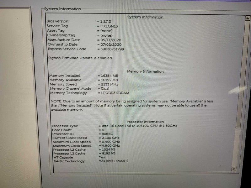 Dell Latitude 7210 2-in-1, i7-10610U 1.80GHz, 16GB RAM, 256GB NVMe Lap 200