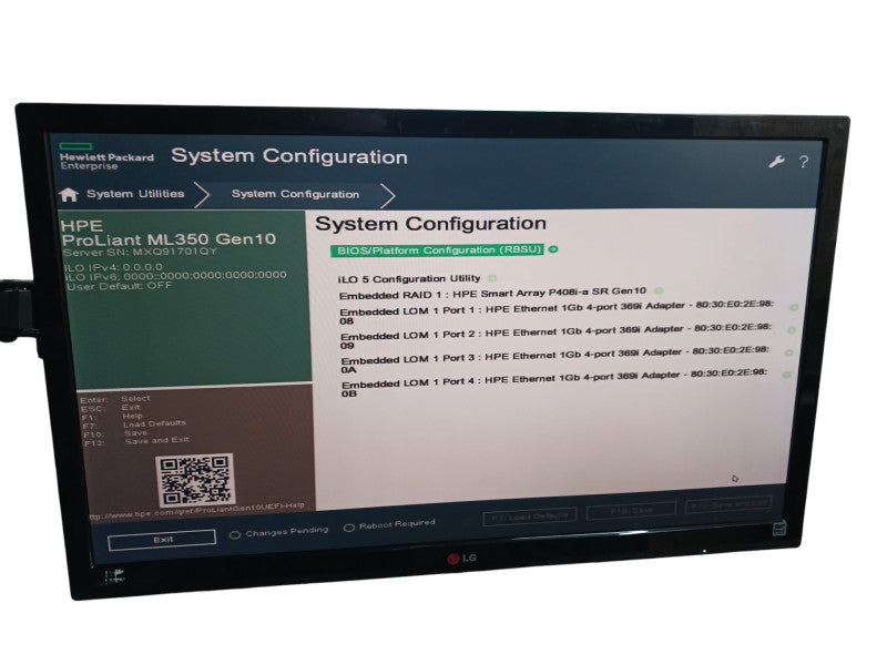 HPE ProLiant ML350 Gen10 Xeon Silver 4110 @ 2.10Ghz 32GB DDR4 P408i-a