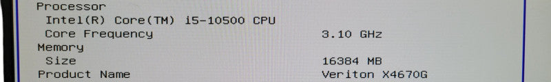 Acer Veriton X4670G - i5-10500 16GB DDR4 No HDD (READ) %
