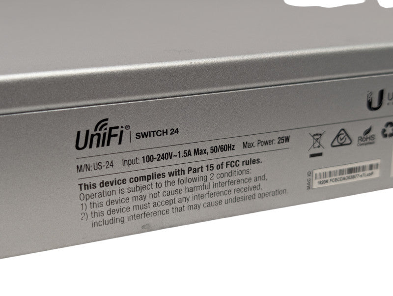 Ubiquiti UniFi Switch 24 US-24 Gigabit Smart Managed Switch READ  -