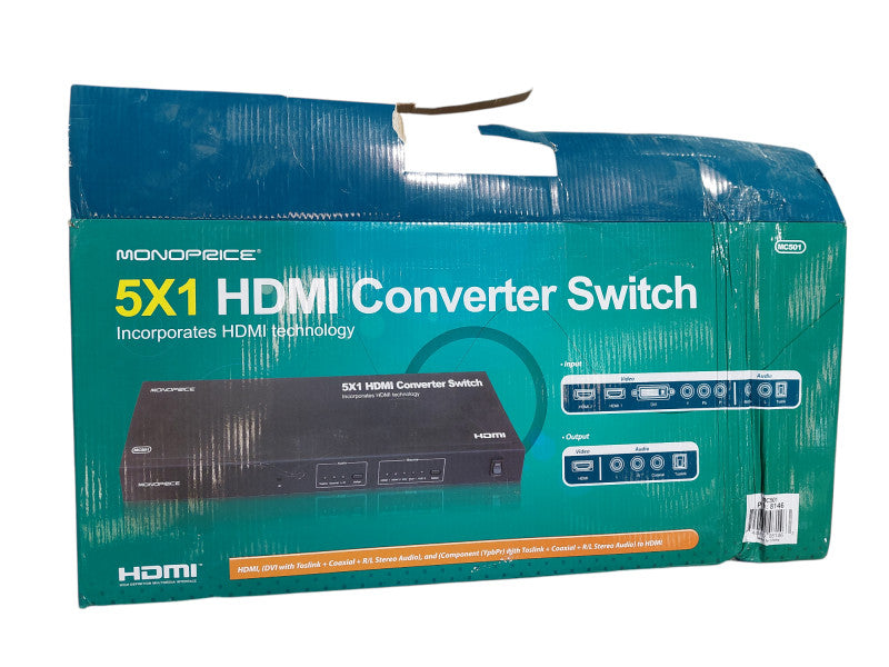 MonoPrice 5 HDMI Converter Switch Model: MC501  =