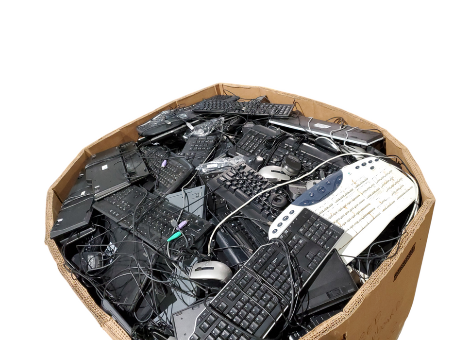 Bin of Assorted Wired Keyboards/Mice (AS-IS) Approx 750lbs