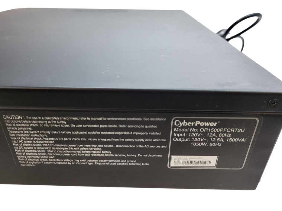 CyberPower PFC Sinewave UPS 1500VA 1050W 120V OR1500PFCRT2 - No Battery Q%
