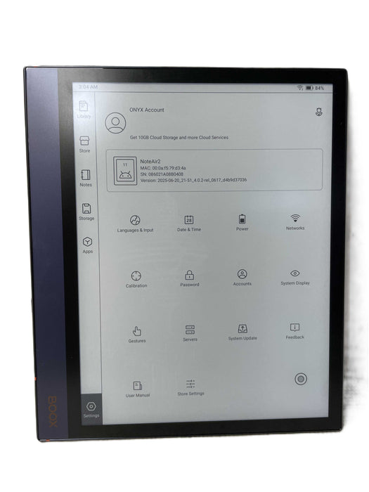 BOOX Note Air 2 eReader eInk 10.3" Tablet  -