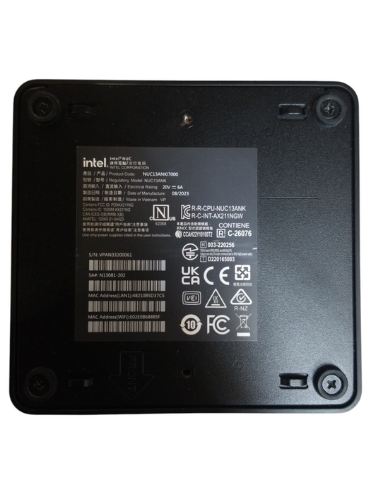 Intel NUC13ANJi7000 13th Gen Core i7-1360P 16GB - 250GB NVMe