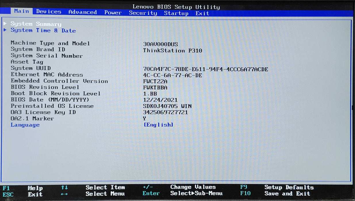 Lenovo ThinkStation P310, Xeon E3-1245 v5 3.5GHz, 16GB DDR4, No HDD