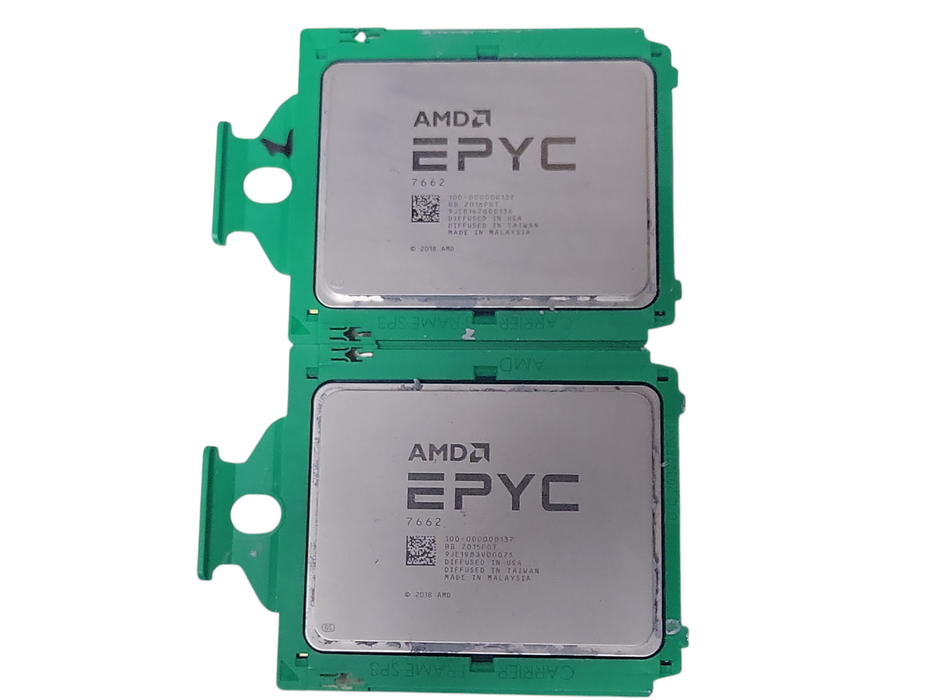 Lot of 2x AMD EPYC 7662 64-Core 2Ghz 225W Server CPU Processor  _