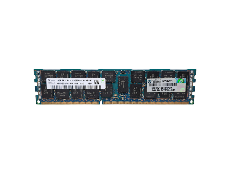 SK Hynix 16GB 2Rx4 PC3L-10600R-9-12-E2 | DDR3 Server Memory Q