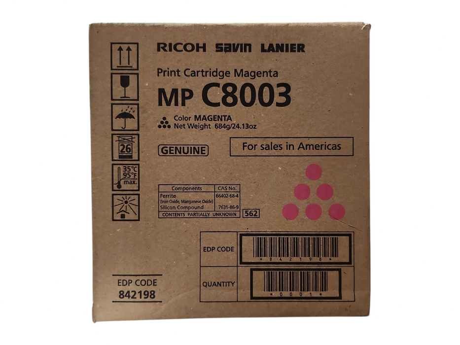 *NEW SEALED* Ricoh Savin Lanier MP C8003 Magenta Print Cartridge