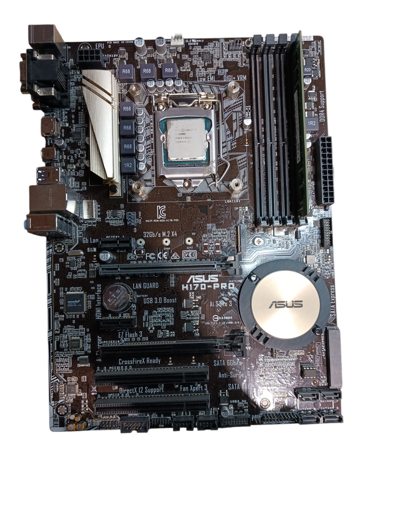 ASUS H170 PRO + I7 6700 セット Asus H170-Pro Motherboard & Intel i7-6700K CPU 8GB DDR4 RAM