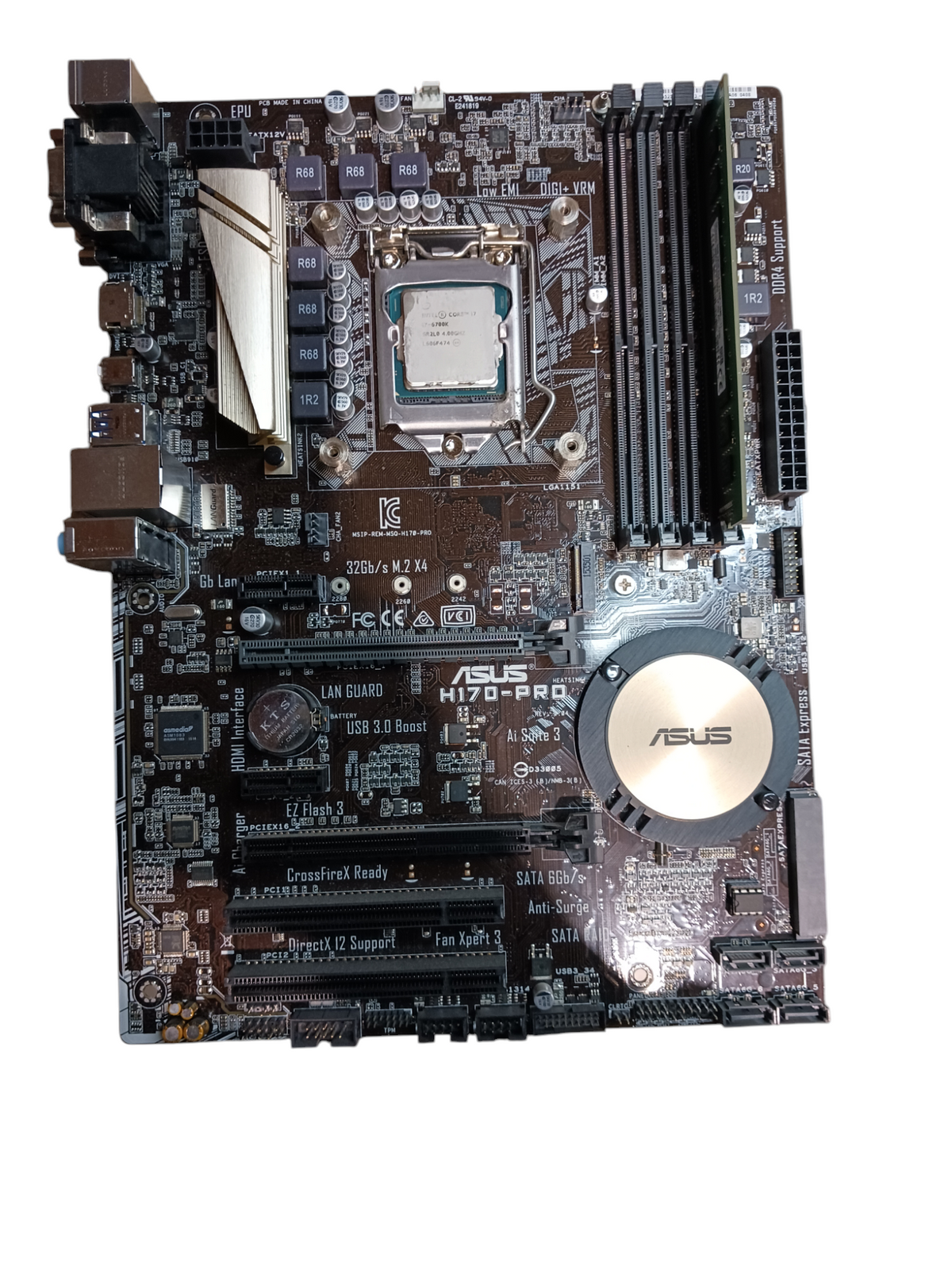 i7-6700K+ASUS H170 PRO GAMING+メモリ16GB Asus H170-Pro Motherboard & Intel i7-6700K CPU 8GB DDR4 RAM
