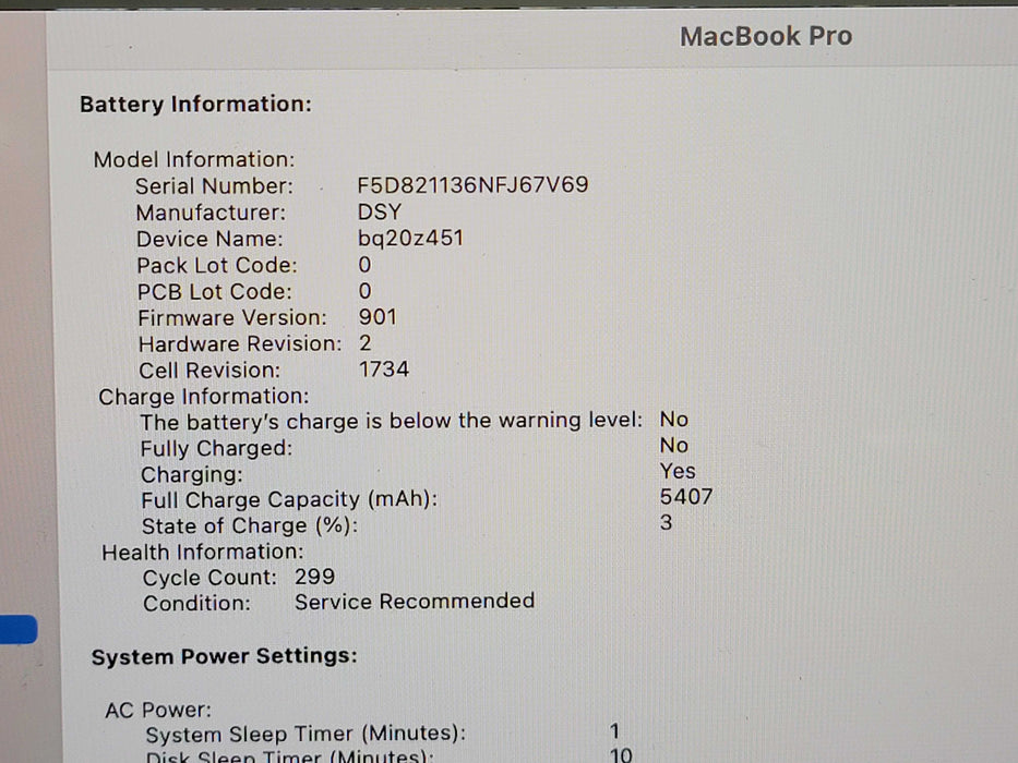 Apple Macbook pro 2018 15" 6-Core i7-8750H @ 2.2GHz 16GB DDR4 250GB SSD GPU (