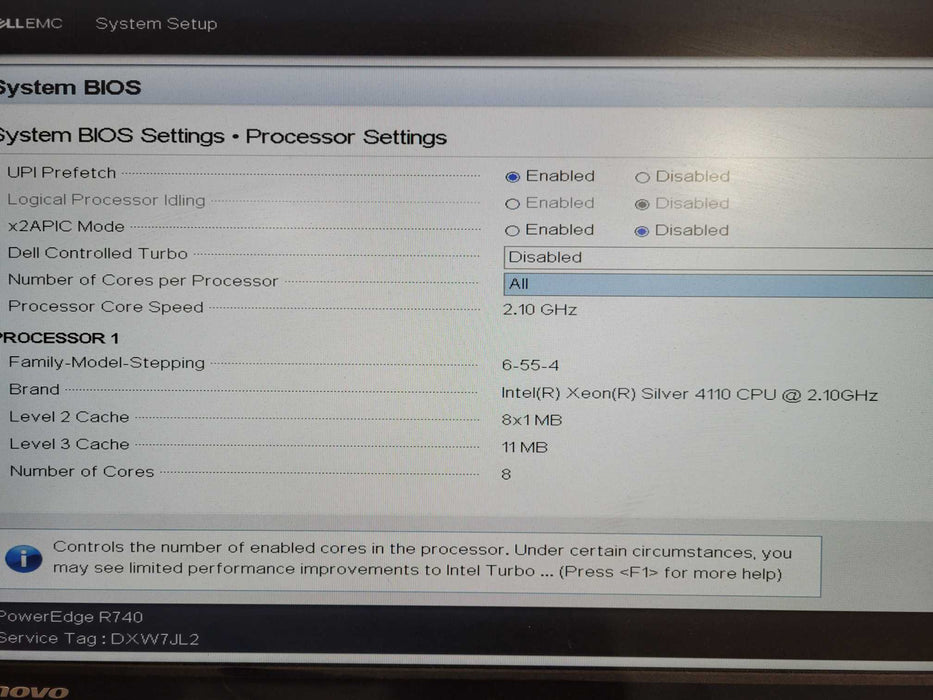 Dell PE R740 2U, 1x Xeon silver 4110 @ 2.10GHz, 32GB, H730P 8x 2.5" !