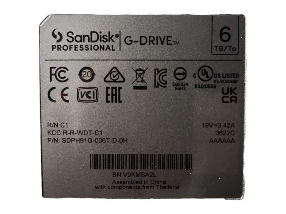 G-DRIVE PRO from SanDisk Professional 6TB, SDPH91G-006T-D-0H Q