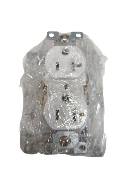 LOT 5x Eaton CR20W 20A 125V Duplex Receptacle – White, Commercial Grade