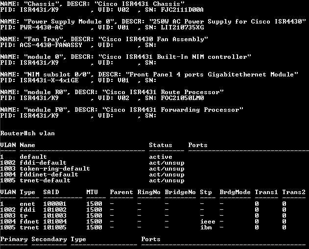 Cisco ISR4431/K9 V02 4400 Series Integrated Services Router (Not Affected) %