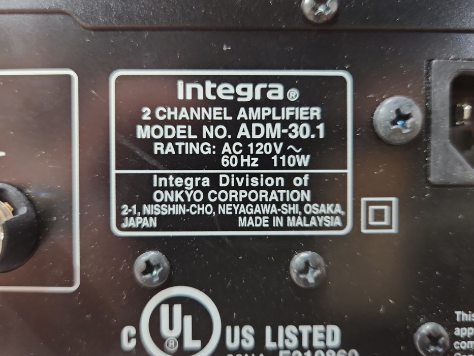Integra ADM 30.1 2 Channel Stereo Amplifier