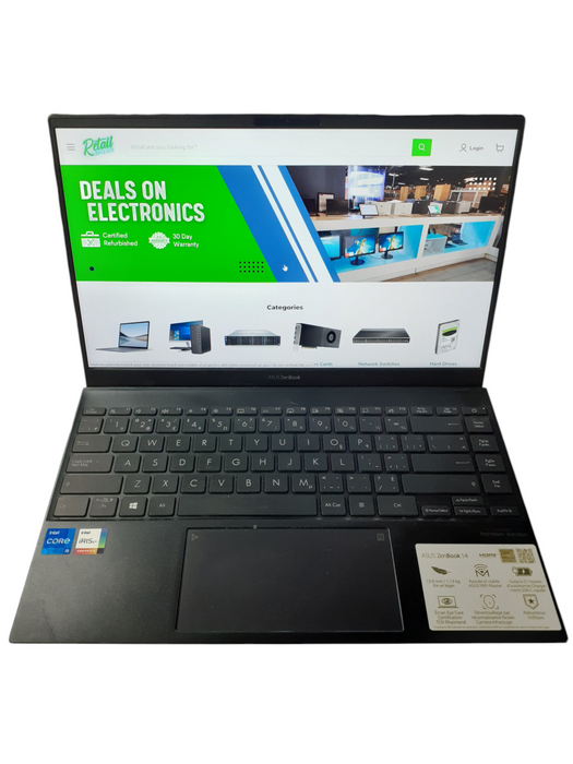 Asus ZenBook UX425EA i5-1135G7 @ 2.40GHz 8GB RAM 256GB NVMe| READ  Lap200