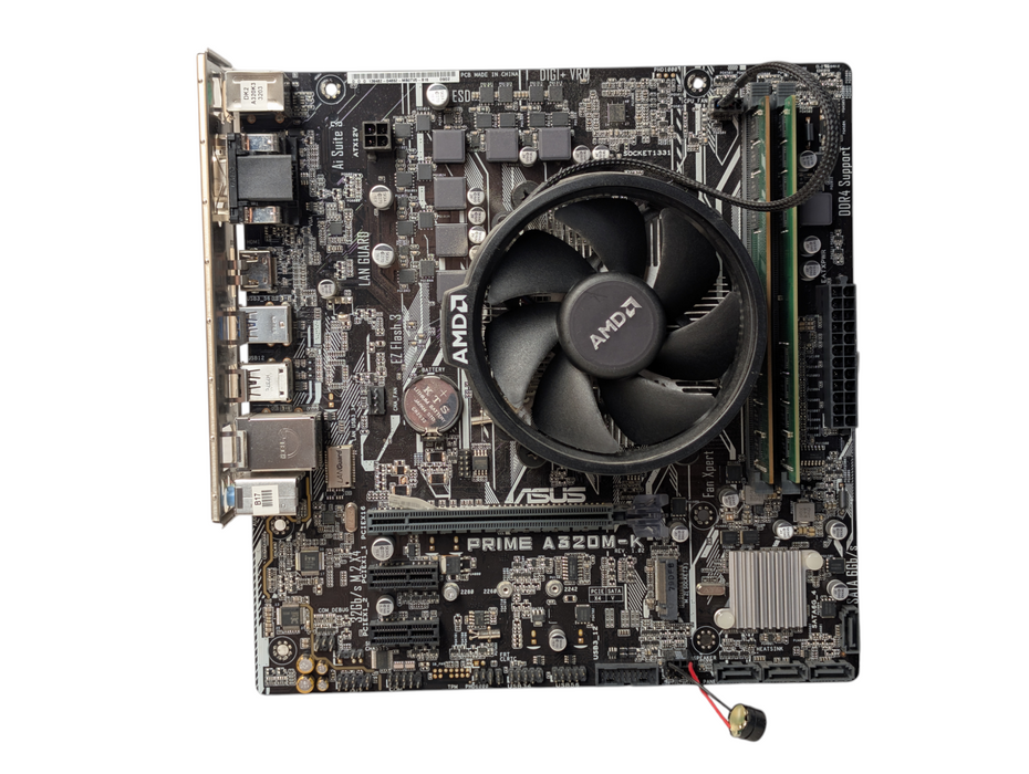 ASUS PRIME A320M-K Ryzen 3 2200G 16GB RAM AM Motherboard Combo  Q-