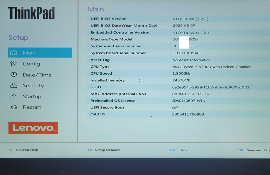 Lenovo ThinkPad E15, AMD Ryzen 7 5700U 1.8GHz, 24GB RAM, 256GB Nvme, READ _ Lap200