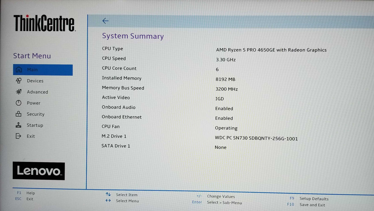 Lenovo ThinkCentre M75q Gen2 Ryzen 5 Pro 4650GE CPU 8GB RAM - 256GB w/ AC Q