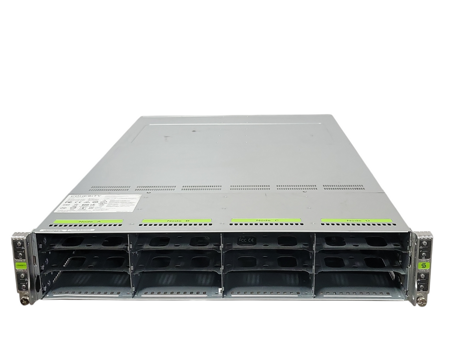 Cohesity C4AAA 4-Node Server, with 3x Xeon Bronze 3106 CPUs, 96GB DDR4, READ _