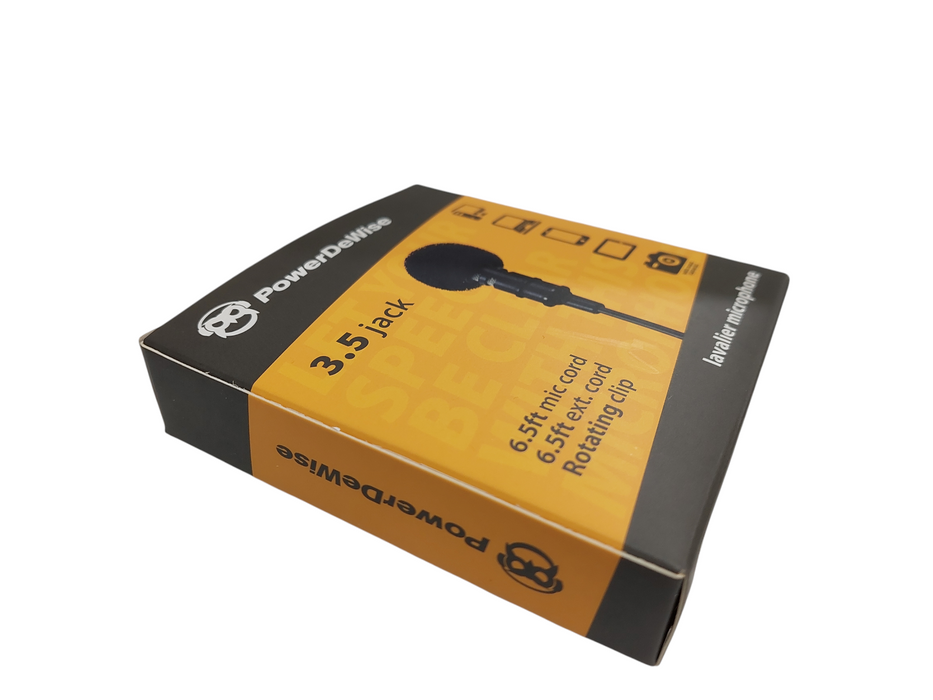 PowerDeWise 3.5 Jack 6.5Foot Mic Cord Lavalier Microphone  =