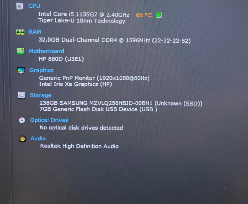 HP EliteBook 840 G8 Core i5-1135G7@2.40GHz 16GB RAM 256GB SSD Q Lap200