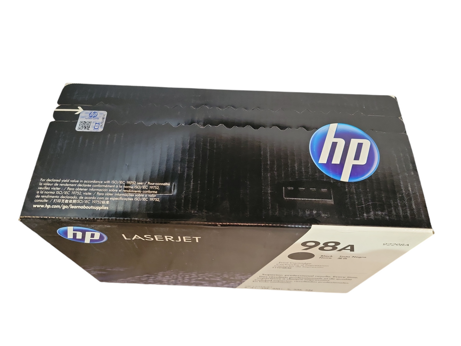 HP LaserJet 98A Black Print Toner Cartridge Genuine New Sealed 92298A Q!