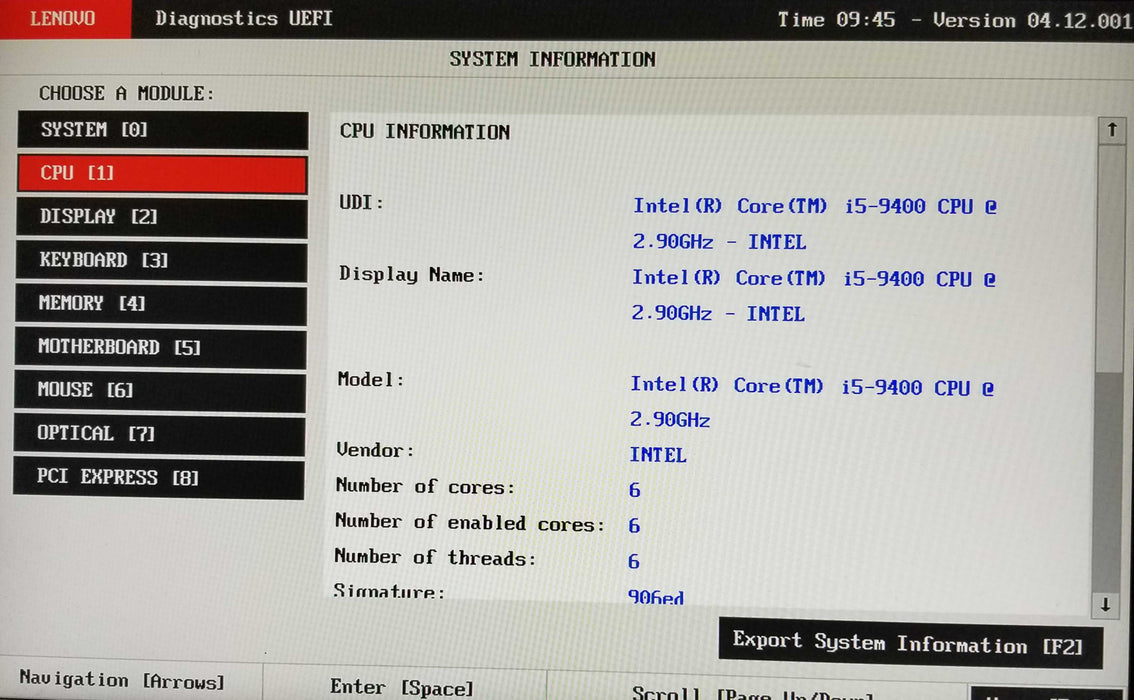 Lenovo ThinkCentre M720s SFF, Intel i5-9400 CPU 2.90GHz, 8GB RAM - NO HDD Q
