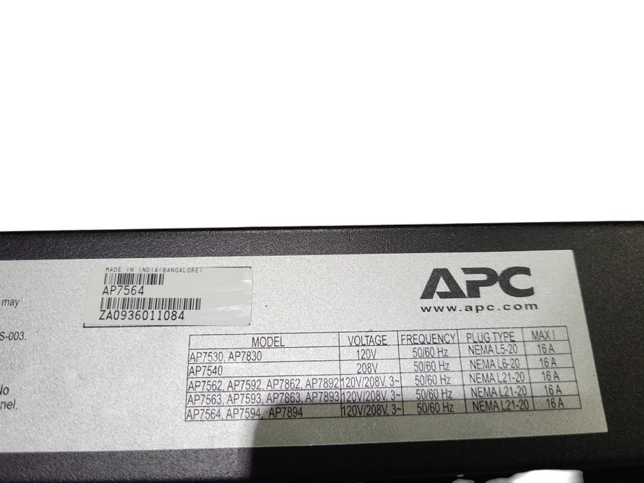 APC AP7564 Basic Rack PDU  16A NEMAL21-20 Q&