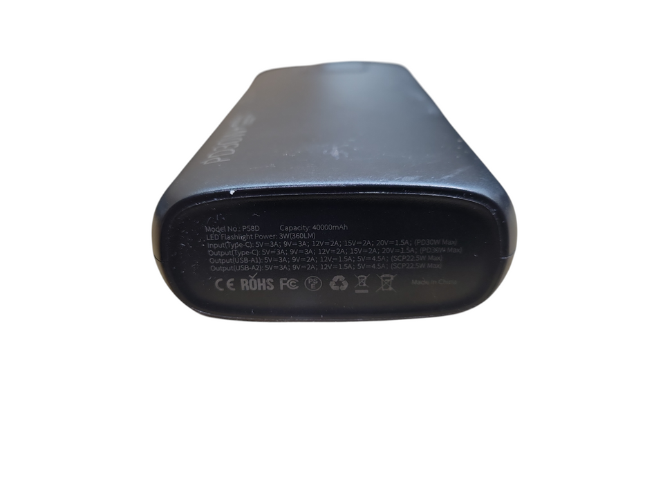 PD30W Power Bank, 40000mAh Light Black !