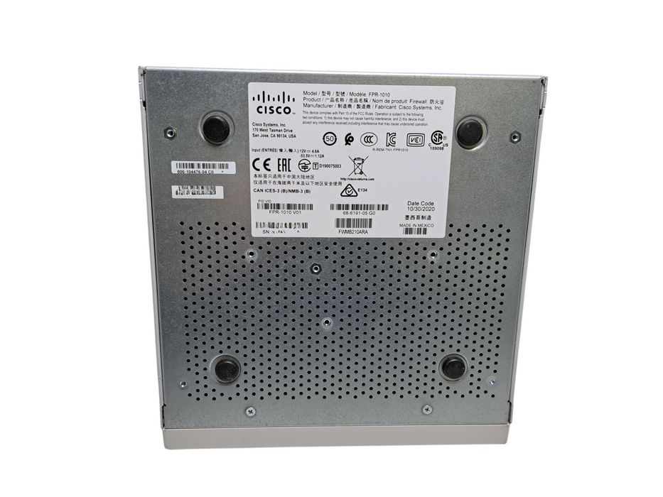 Cisco Firepower 1000 Series FPR-1010 Network Security Firewall | No PSU )