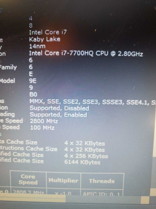 MSI GL62M 7RDK i7-7700HQ 16GB SSD/256GB 1TB HDD GTX1050 2gb READ  Lap200