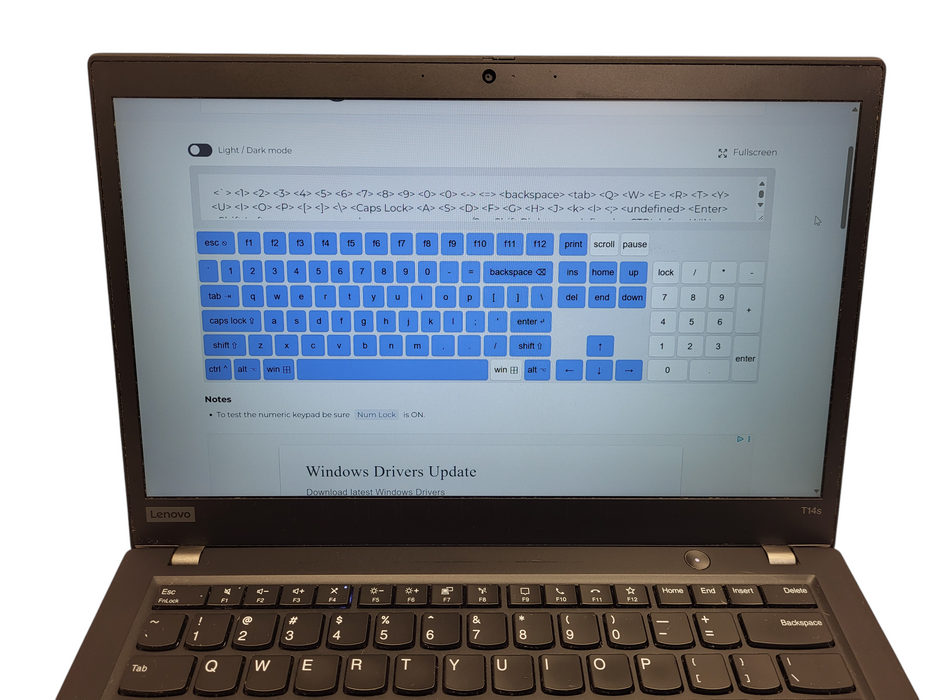 Lenovo ThinkPad T14s Core i7-10510U@1.8GHz 32GB RAM 256GB SSD $ Lap200