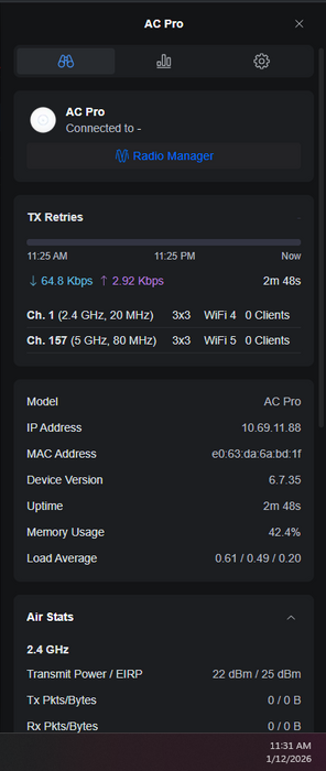 Ubiquiti Networks UAP-AC-PRO 1300Mbps Wireless Access Point Q)