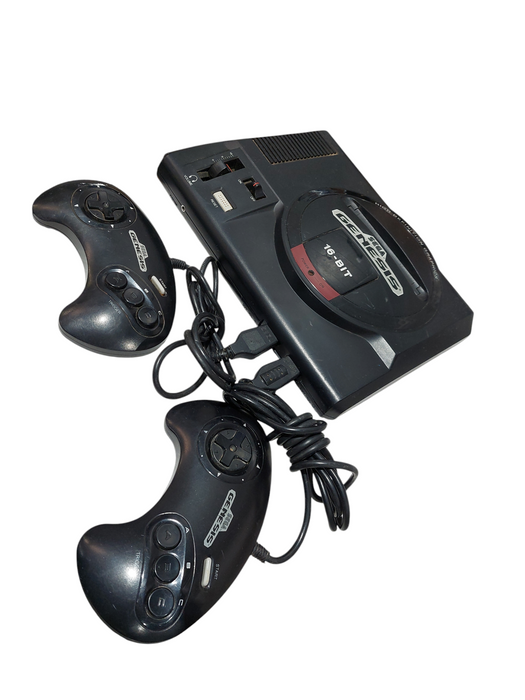 Sega Genesis ( Parts ) Model: MK-1601-22 With 2 Controllers Model: 1650 =
