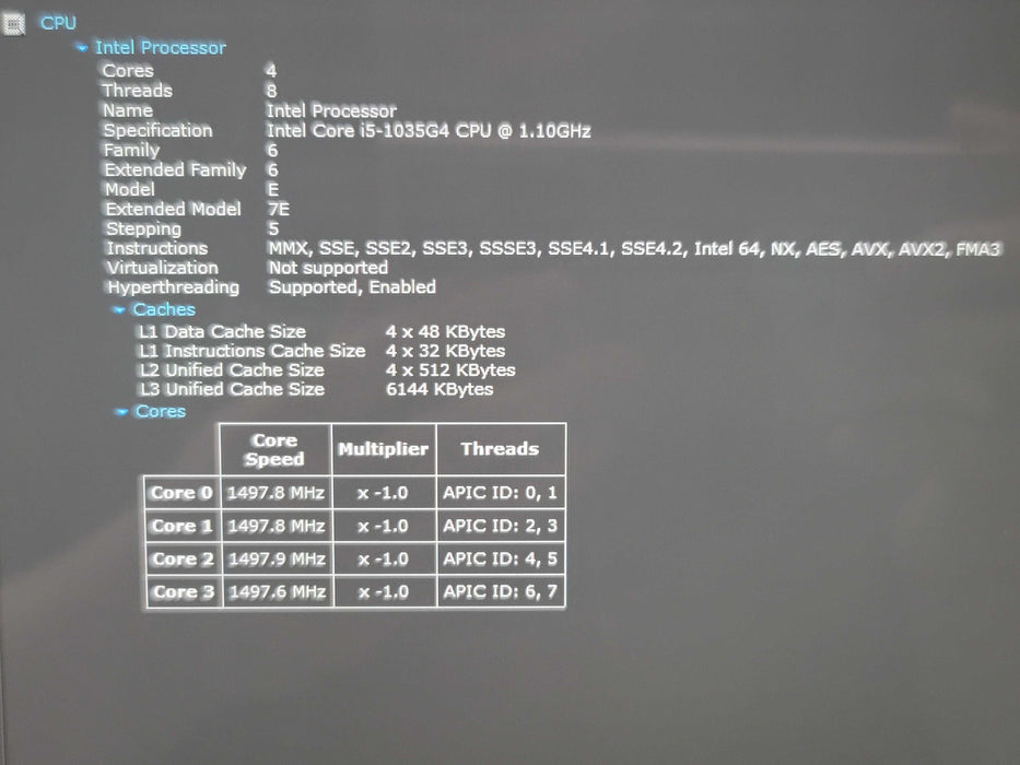 Microsoft Surface Pro 7 i5-1035G4 8GB RAM 128GB SSD READ  β Lap200