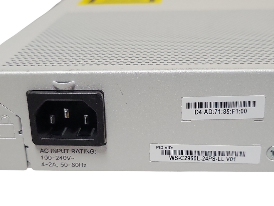 Cisco Catalyst WS-C2960L-24PS-LL 2960-L Gigabit PoE Network Switch _