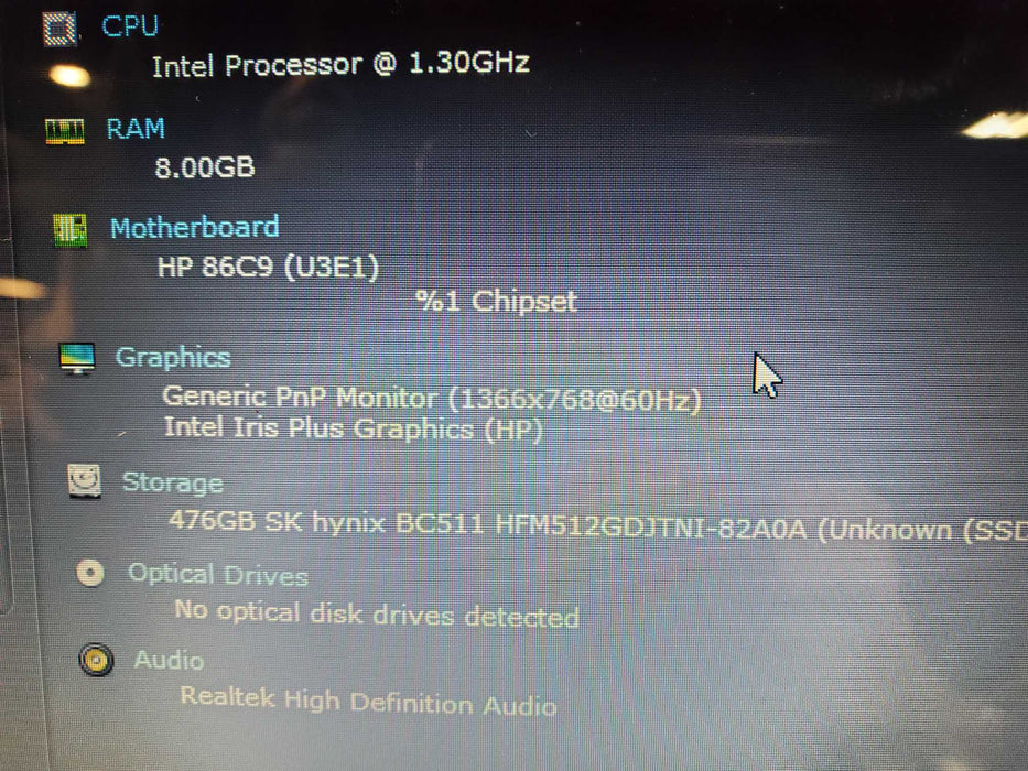 HP Pavilion 15-dy1028ca Laptop i7-1065G7 1.30GHz 8GB RAM 512GB   Lap200