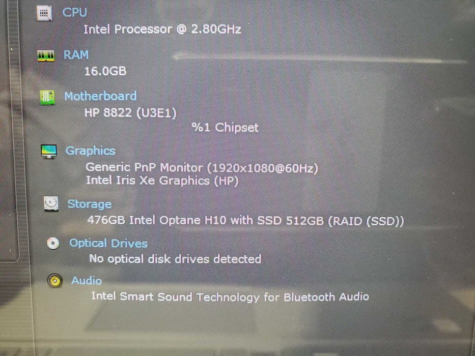 HP Envy 17t-cg100 17.3" Intel Core i7-1165G7 2.8GHz 16GB RAM 256GB SSD  Lap200