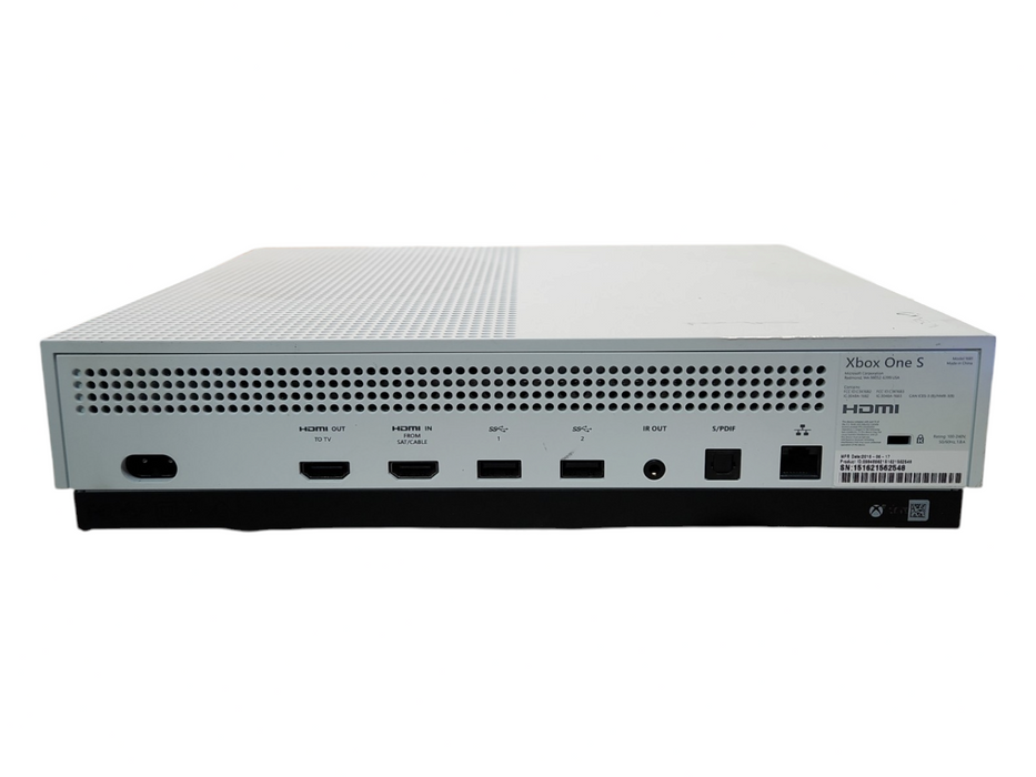 Microsoft Xbox One S White Model: 1681 Console Only, READ