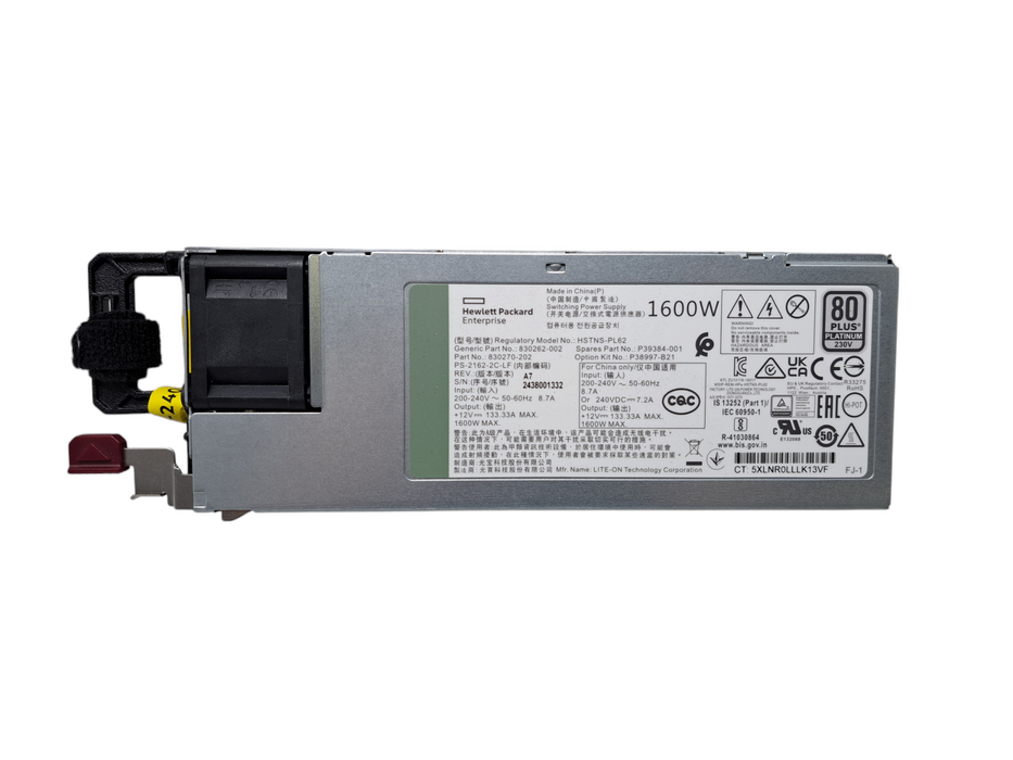 HPE HSTNS-PL62 1600W 200-240V PLATINUM POWER SUPPLY | 830270-201 Q)
